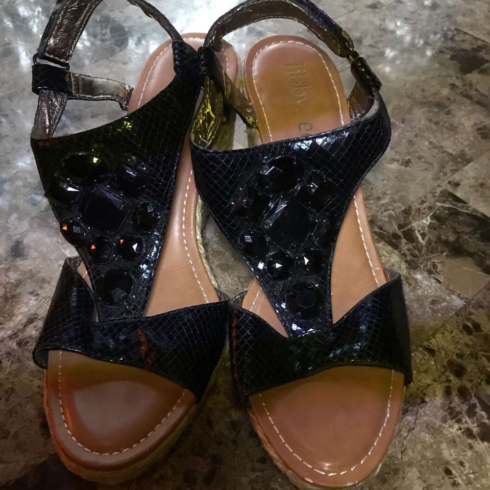 Sam Edelman 💎 Espadrilles - 11M - Black - 3 1/2” heel and platform 👡